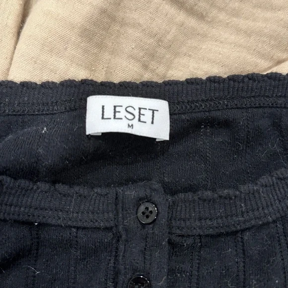 LESET Pointelle crop tank - Picture 2 of 3